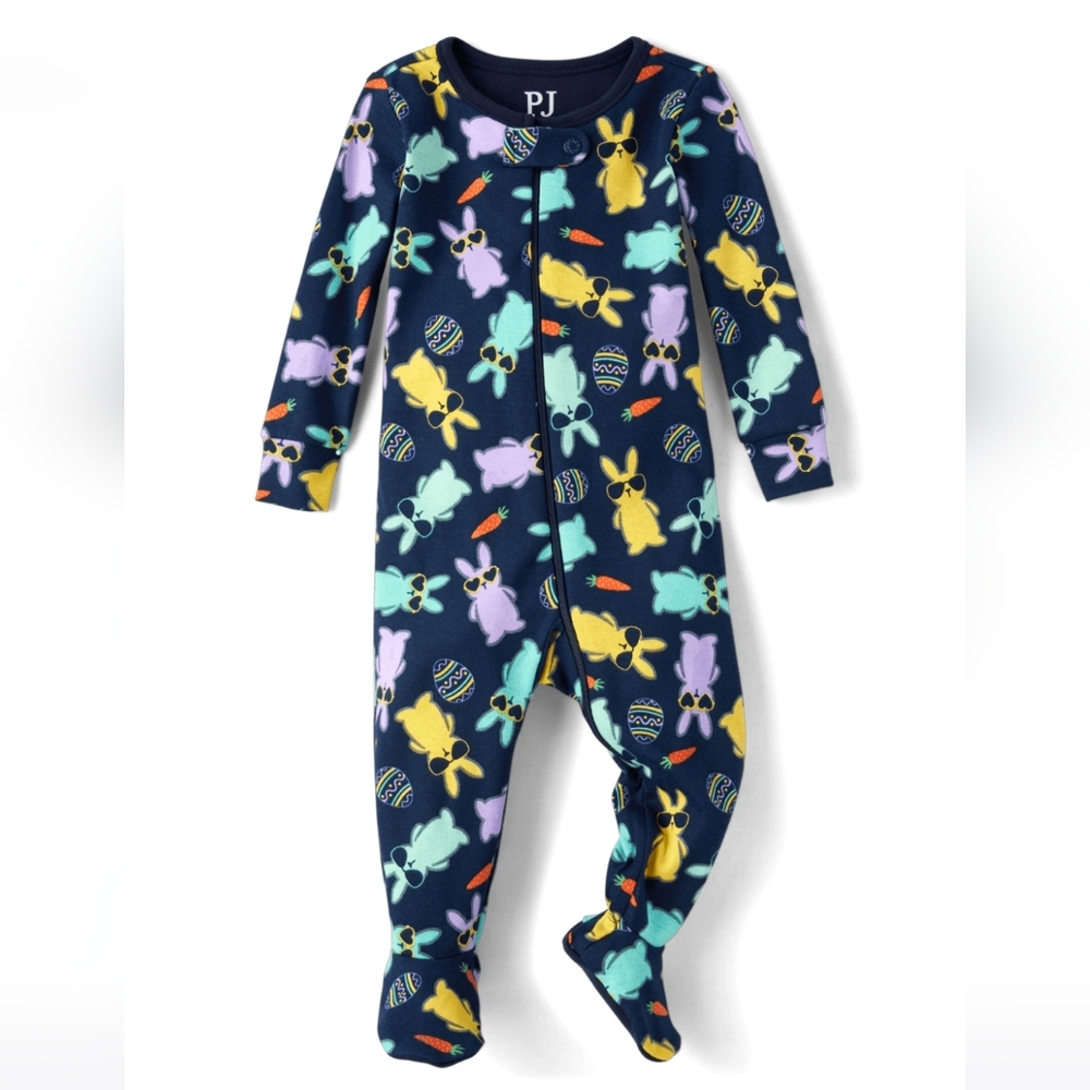 NWT 4T Childrens Place zip up feety PJS